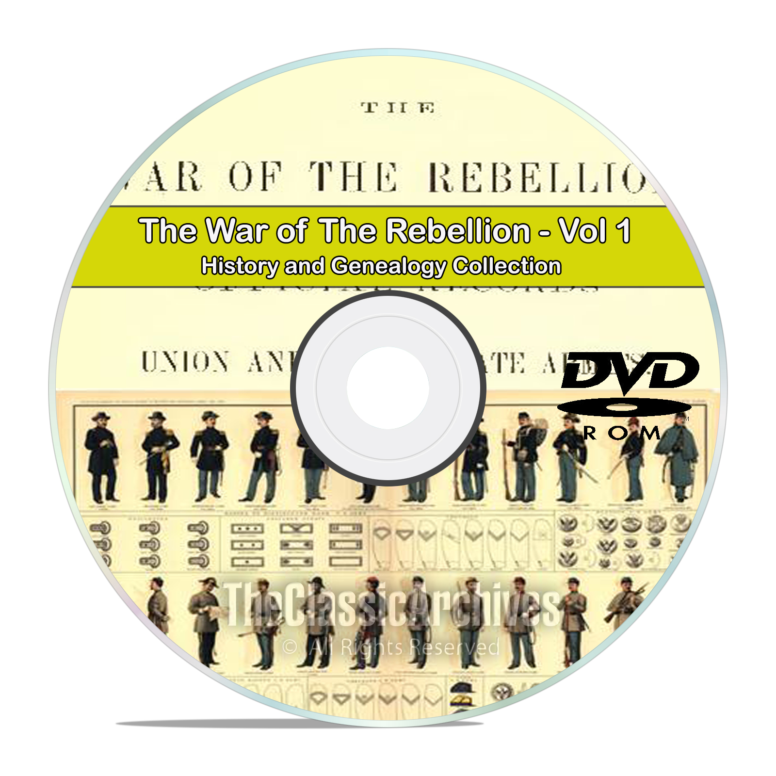 The Civil War of the Rebellion, Records, Atlas History Books Volume 1 DVD